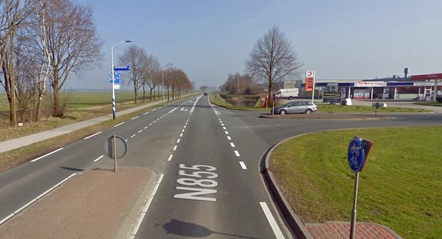 Kruising N855 met Valderseweg in Dwingeloo wordt rotonde