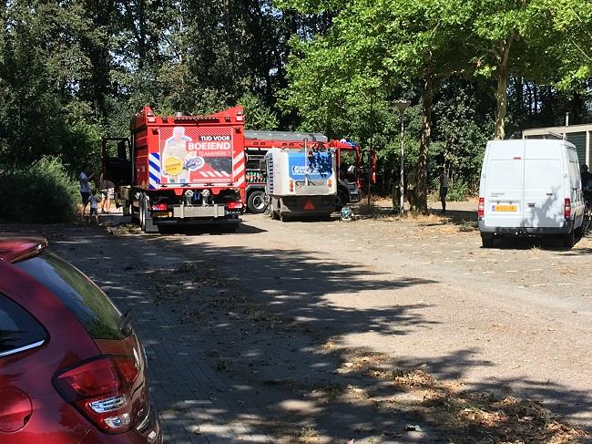 Kleine bermbrand bij oude korfbalvelden Zuidwolde