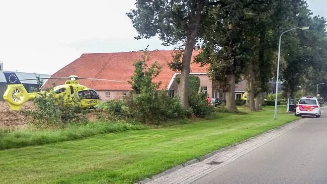 Traumahelikopter landt voor inzet in Smilde