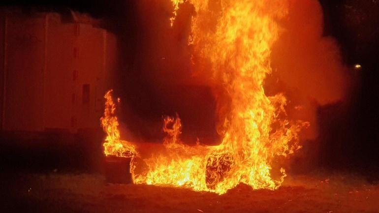 Minikraan in brand gestoken in Assen