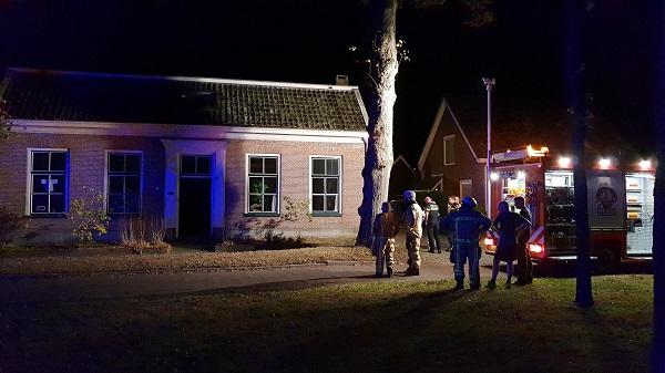 Brandweer naar de Grote Brink in Rolde voor een woningbrand