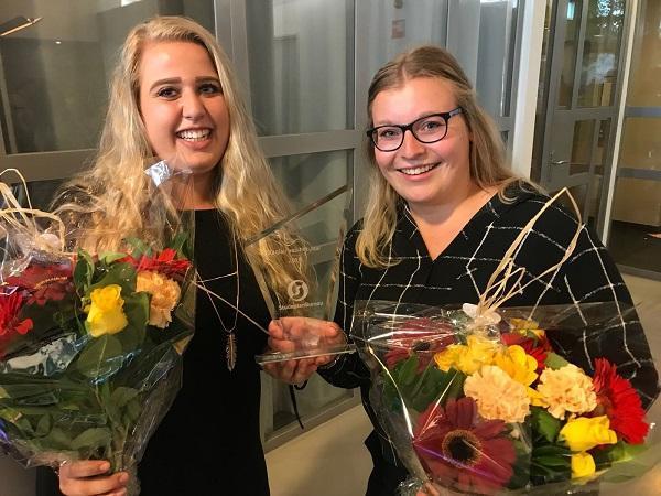 Vera Hubers en Jeanine Lanting uit Drenthe stagiairs van het jaar 2018