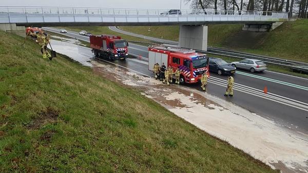 N34 blank vanwege doorbraak slootwal