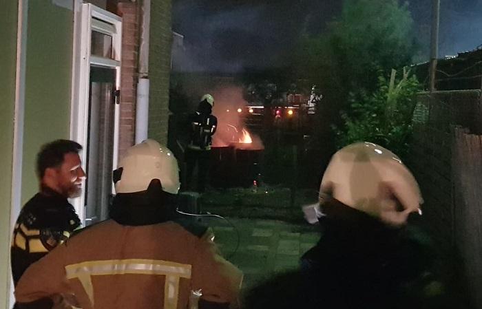 Afvalbrand bij leegstaand bedrijfspand Assen