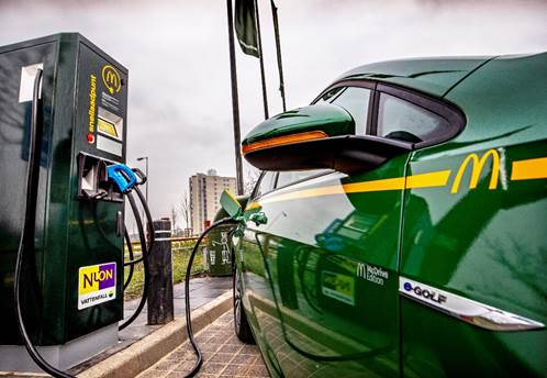McDonaldâ€™s en Vattenfall plaatsen hun eerste snellaadpunt voor elektrische autoâ€™s in Drenthe