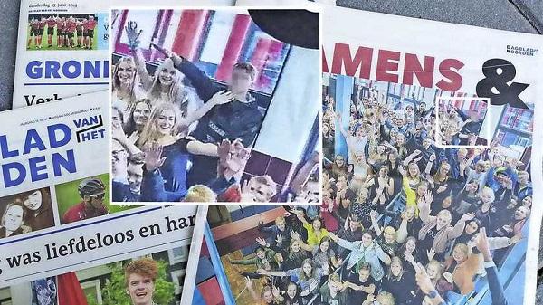 Ophef om Hitlergroet op foto geslaagde jongeren in krant