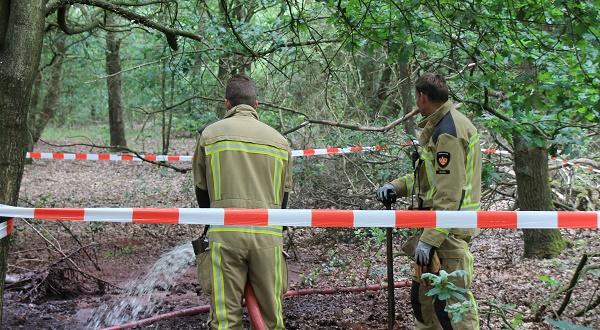 Brandweer rukt groots uit voor brandje in bos Nieuw-Weerdinge