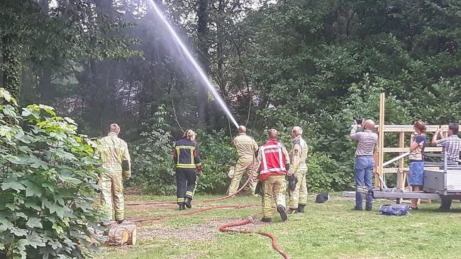 Brandweer haalt kat uit de boom in Rolde