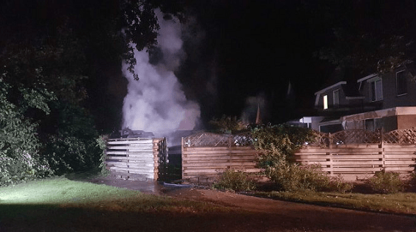 Brand verwoest schuurtje in Klazienaveen