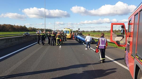 A28 naar Groningen tijd afgesloten vanwege ernstig ongeval