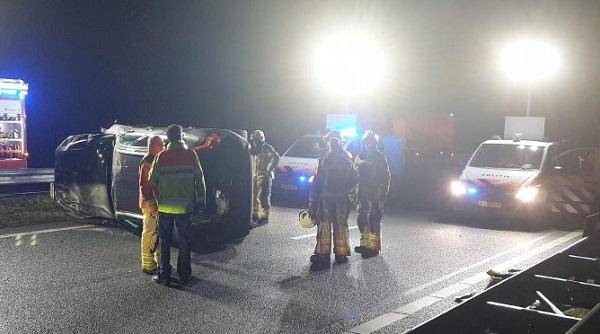 N33 en N34 muurvast door ernstig ongeval op N33 (video)