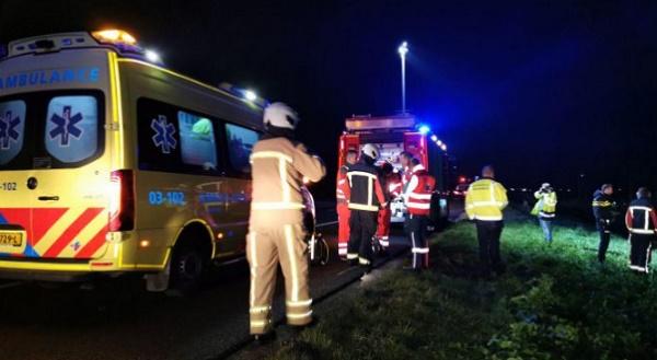 Traumahelikopter ingezet bij ernstig ongeval met drie gewonden (video)