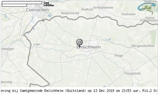 Aardbeving gemeten op grensgebied Drenthe met Duitsland