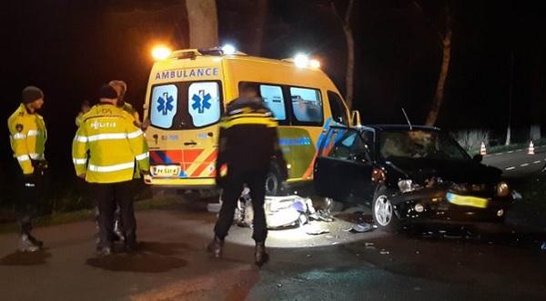 Scooterrijder gewond bij ernstig ongeval met auto (video)