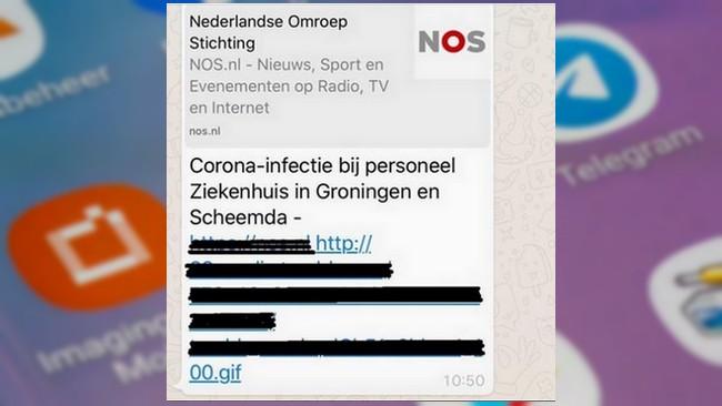 Ziekenhuis waarschuwt voor nepbericht dat via WhatsApp wordt verspreid