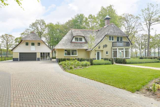 Te koop in Drenthe: ruime rietgedekte Villa met 6 kamers