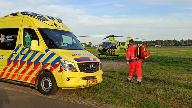 Traumahelikopter ingezet voor ongeval met fietser