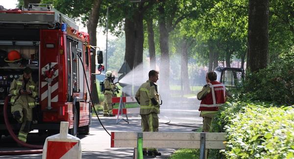 Brandweer legt waterscherm aan bij gaslek door werkzaamheden