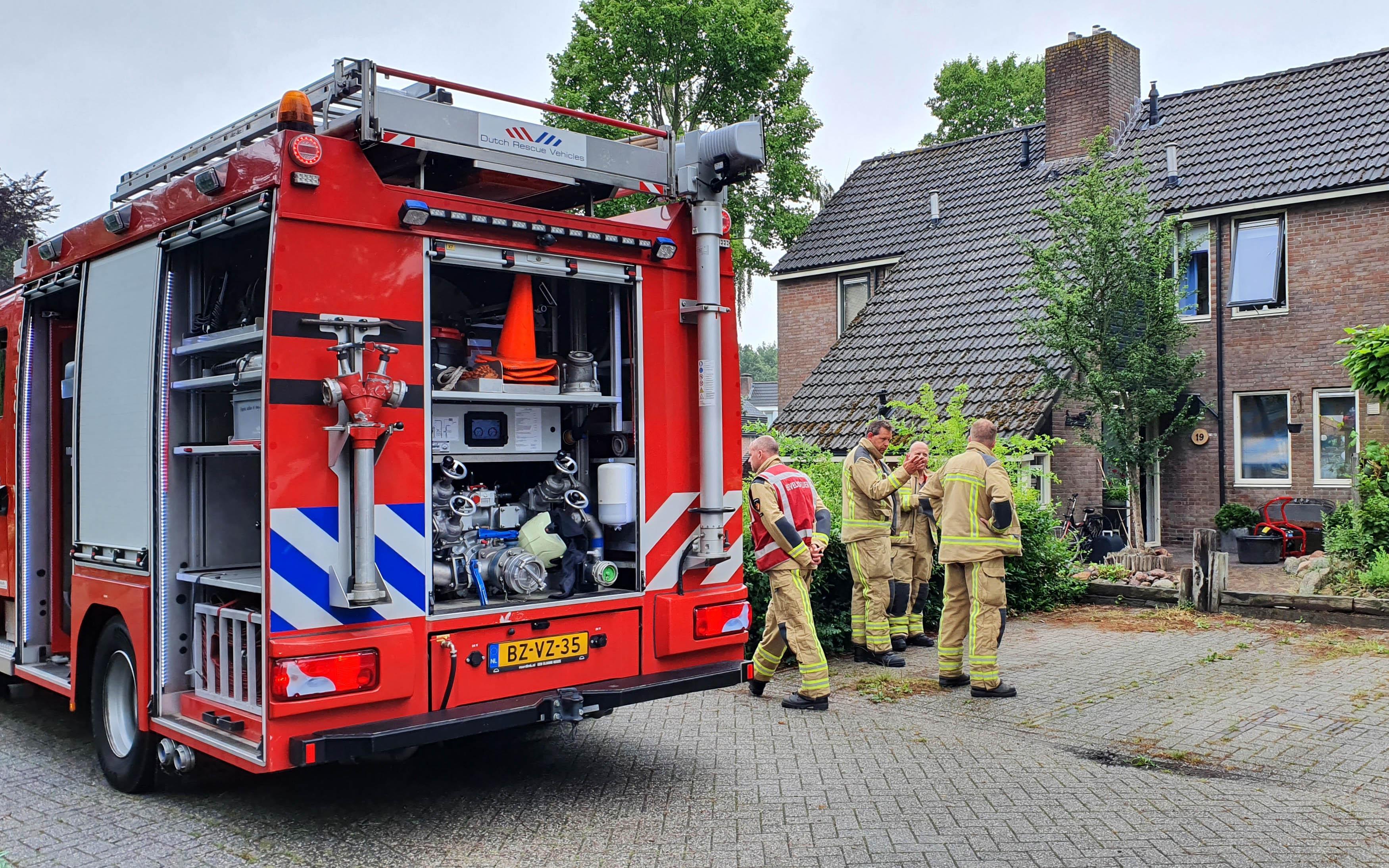 Brand in keuken van woning Borger (Video)