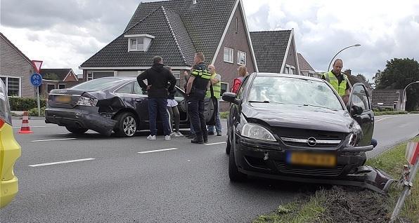 Veel schade bij ongeval in Bovensmilde (video)