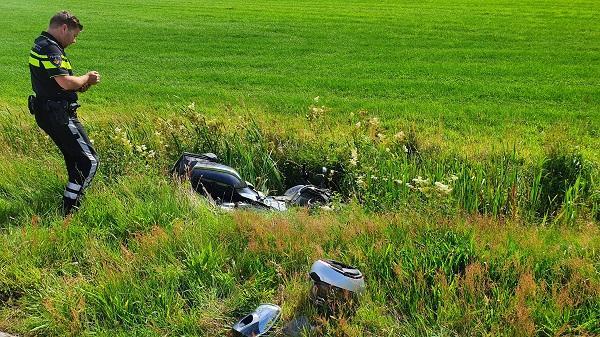 Fietser gewond na botsing met motorrijder