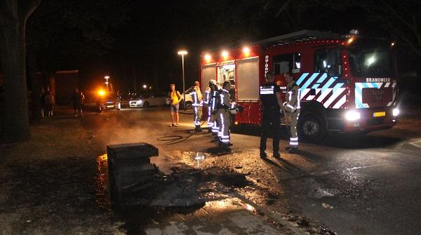 Derde brandstichting in 24 uur in Emmen; container in vlammen op