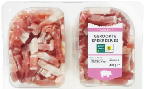 Lidl roept spekreepjes terug vanwege Salmonella besmetting