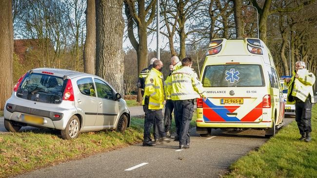 Automobiliste botst tegen boom 