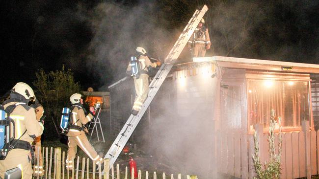 Chalet flink beschadigd door brand (Video)