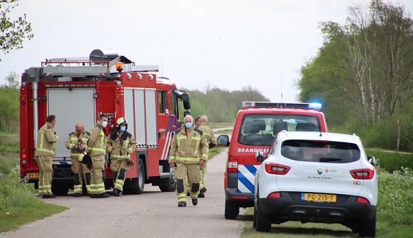 Brandweer rukt uit voor gaslucht bij natuurgebied