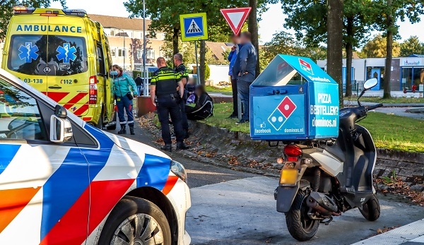 Pizzabezorger lichtgewond bij eenzijdig ongeval
