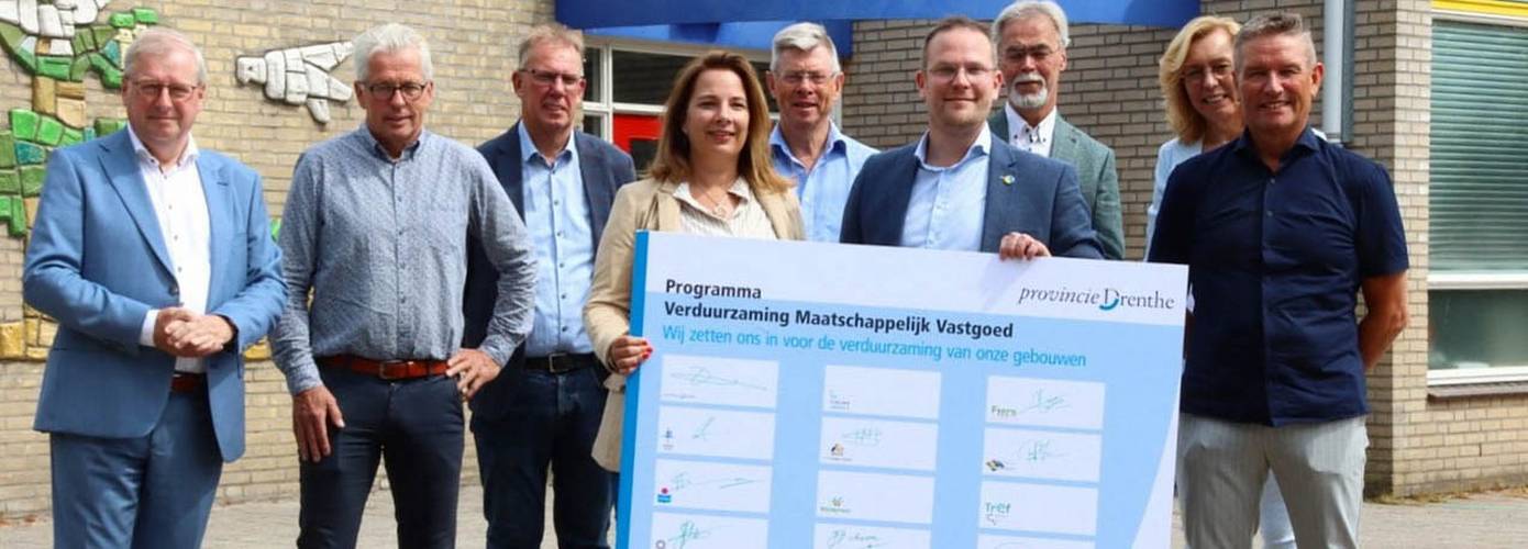 Provincie Drenthe tekent met gemeente Westerveld en schoolbesturen uit 7 gemeenten intentieverklaring voor verduurzaming van (school)gebouwen