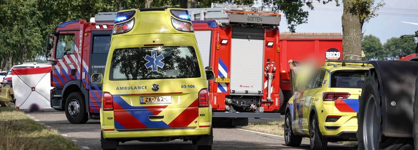 Motorrijder overleden na ernstig ongeval met landbouwvoertuig