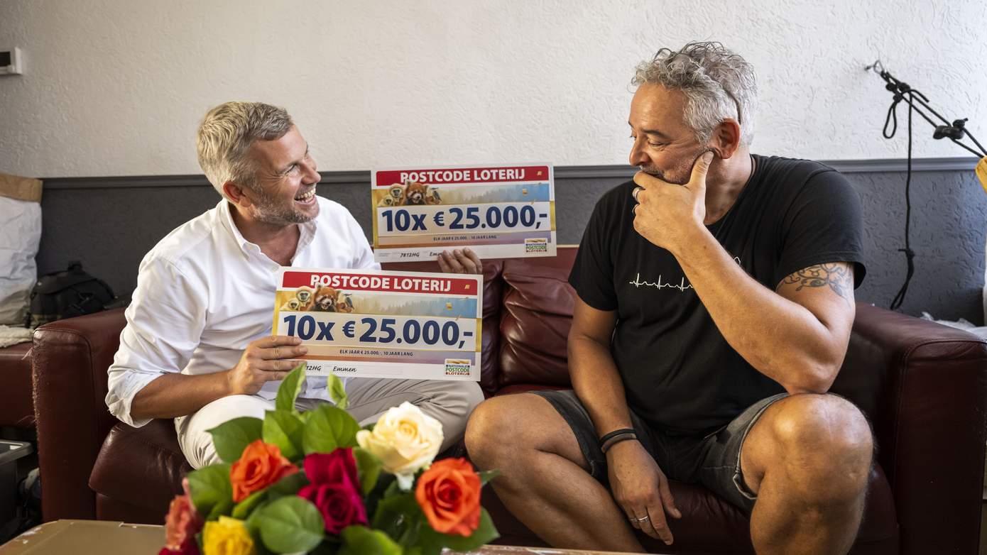 Peter uit Emmen wint tien jaar lang 50.000 euro per jaar bij de Postcode Loterij