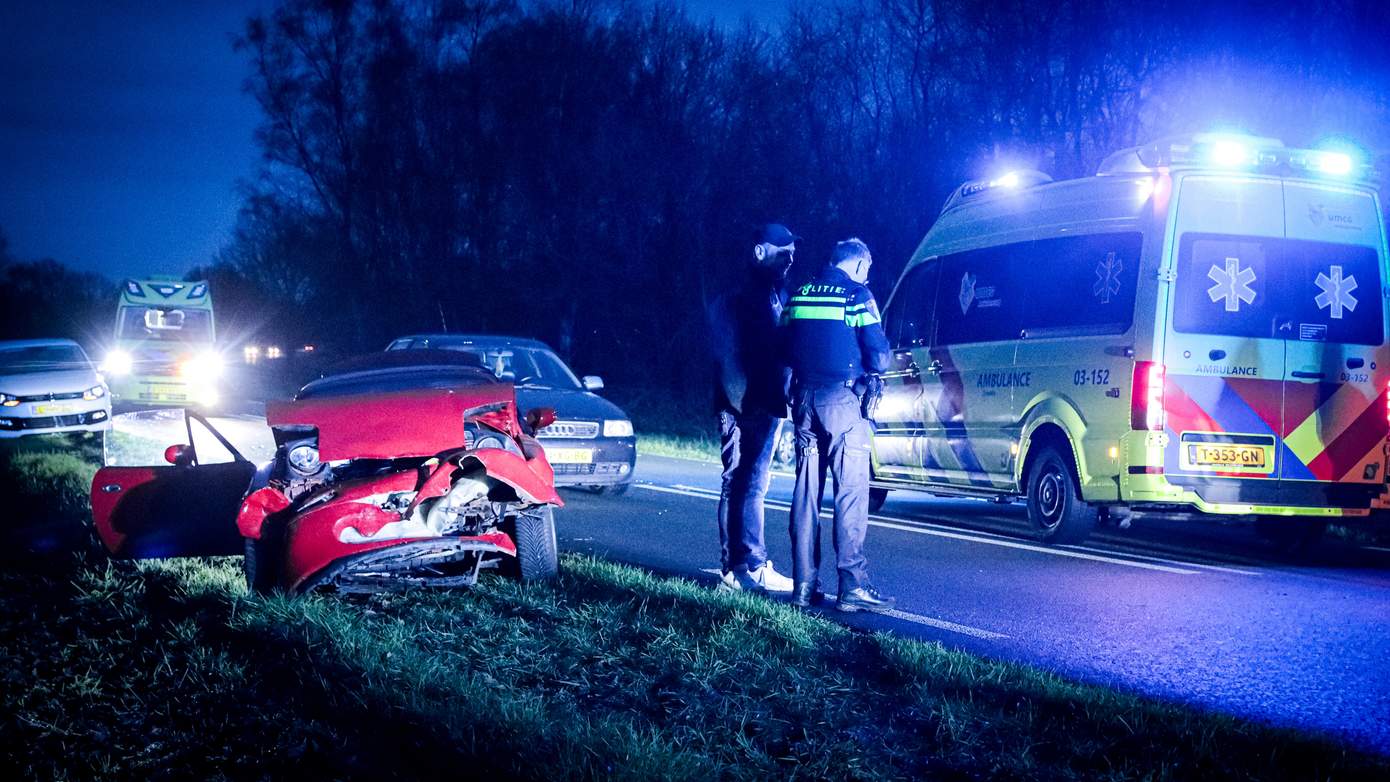 Overstekende reeën zorgen voor ongeval met vier auto's en meerdere gewonden