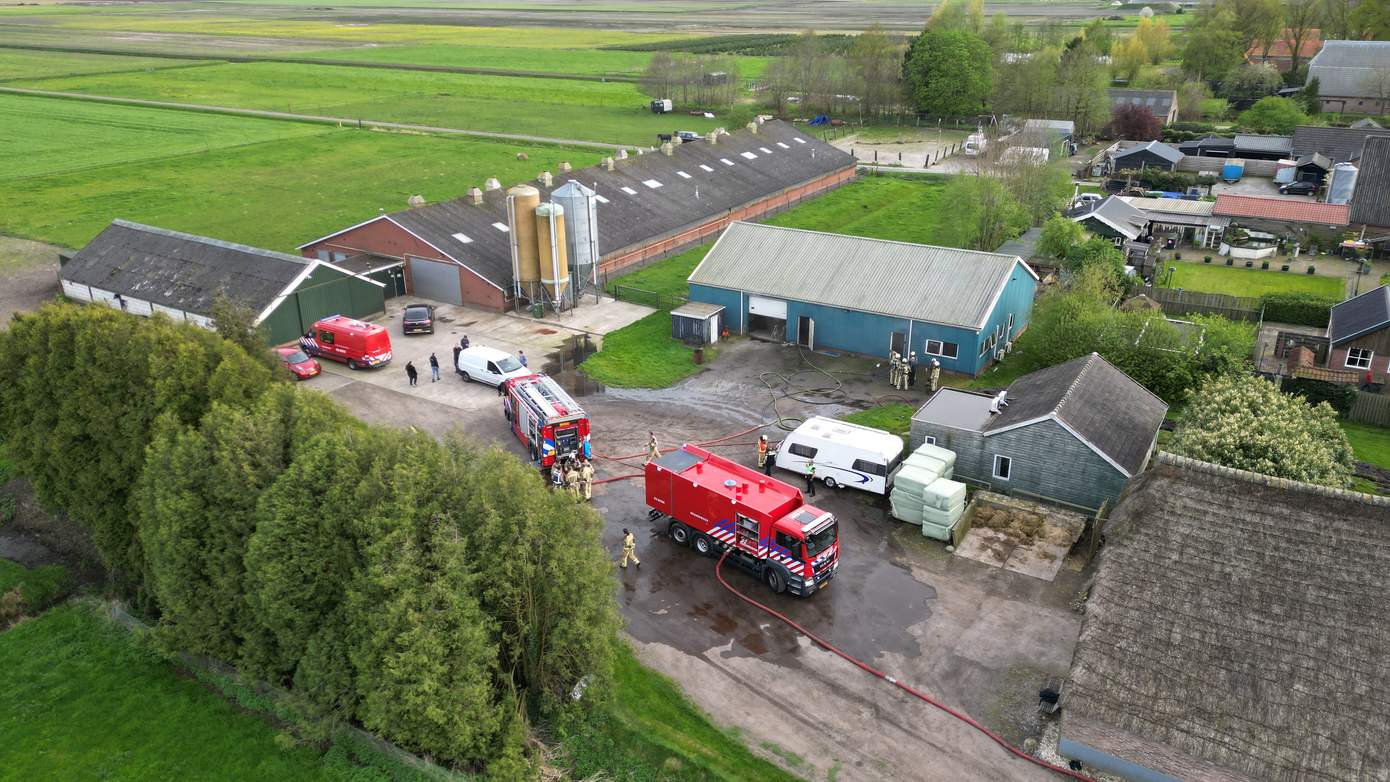 Forse inzet van brandweer voorkomt grote brand in Smilde