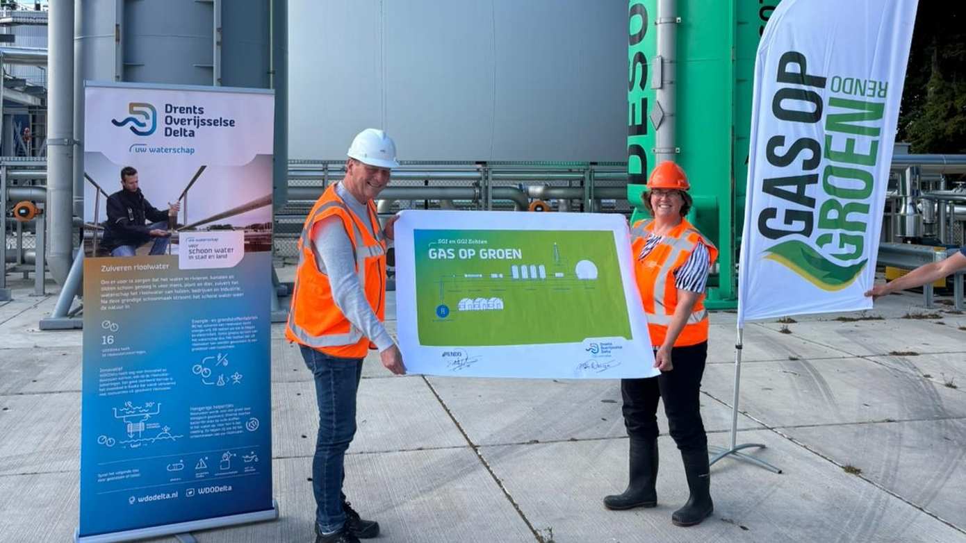 RENDO en Waterschap Drents Overijsselse Delta ondertekenen overeenkomst voor levering groengas