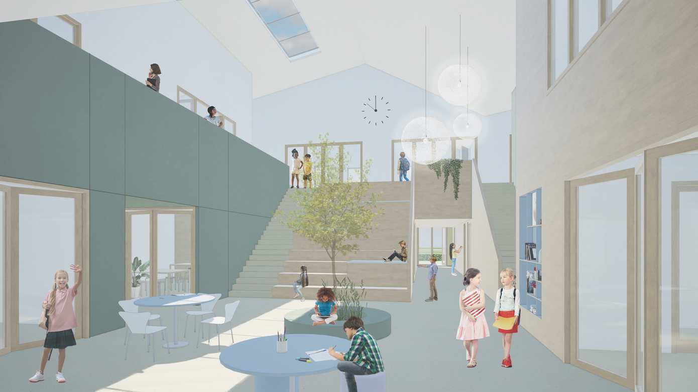 Spring Architecten uit Rotterdam ontwerpt integraal kindcentrum in Nieuwveense Landen Meppel