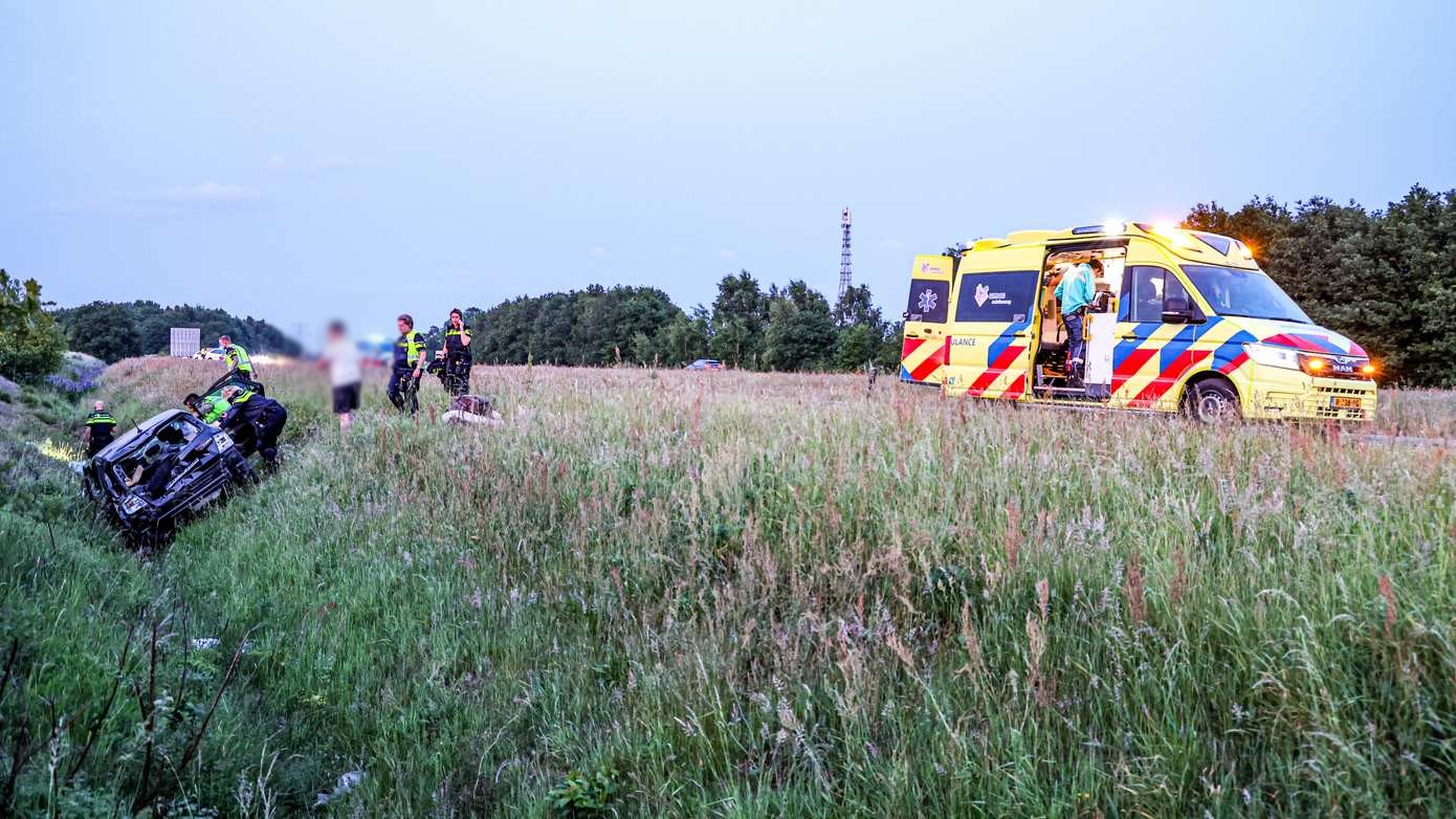 Baby gewond bij fors eenzijdig ongeval op snelweg