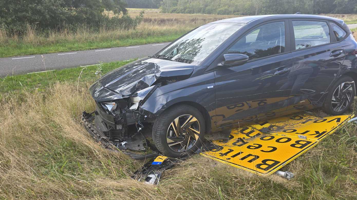 N34 dicht door ongeval met meerdere voertuigen