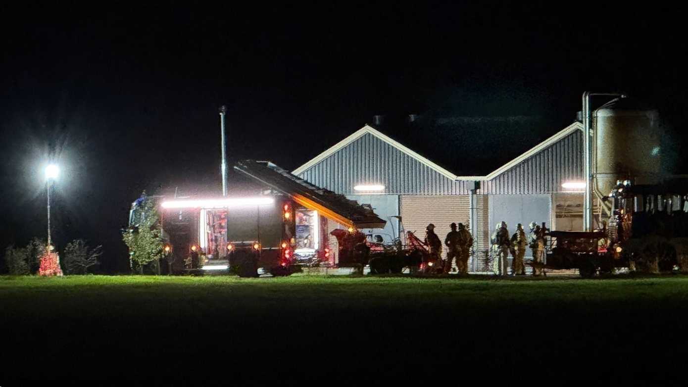Brandweerman raakt verstrikt en valt tijdens incident op boerderij: 'wij hebben de noodprocedure moeten inzetten' 