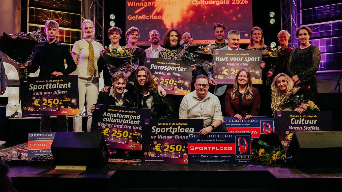 Winnaars sport- en cultuurgala Borger-Odoorn bekend 