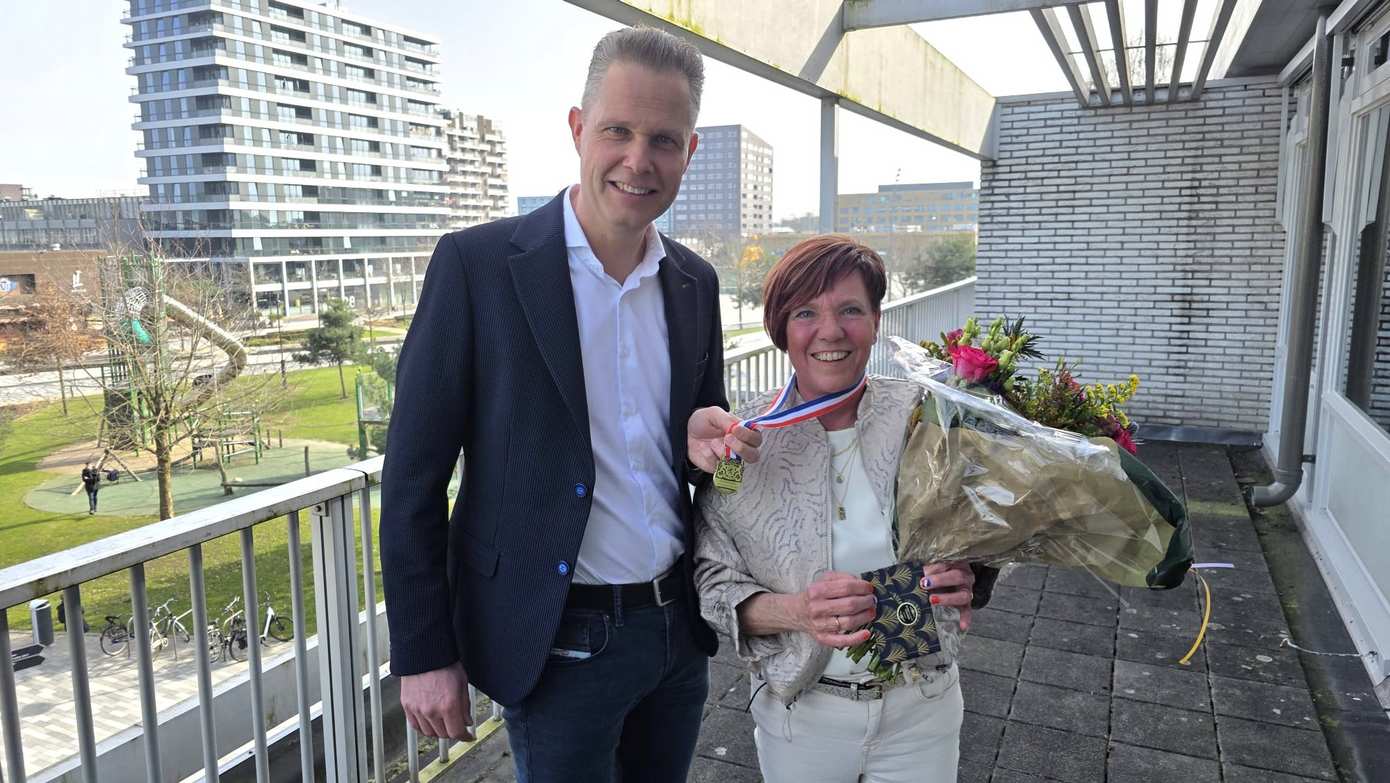 Irma Wesseling en wethouder Schrik