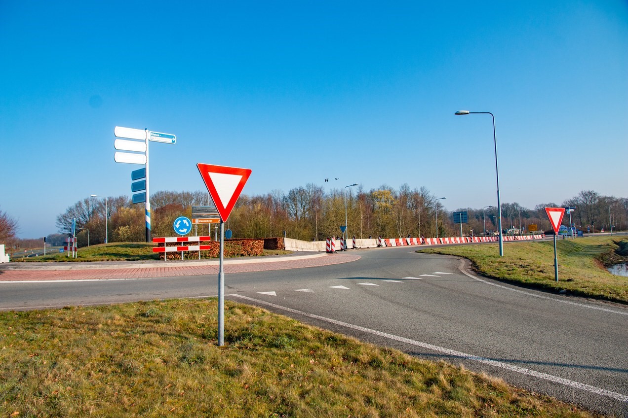 Rotonde Oelenboom langs N34 vijf dagen dicht vanwege herinrichting